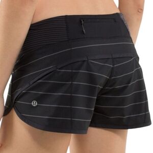 Lululemon Run Speed Shorts Pull On Women 8 Black Workout Sport